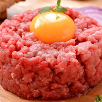 Zobrazit detail produktu - Tatarský biftek z limousina 300 g | 240 Obrázek Tatarský biftek z limousina 300 g