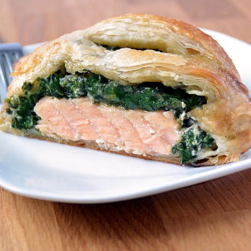 Obrázek z Taštička divoký losos, špenát, listové těsto 2 x 150 g 