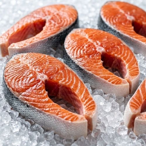 Obrázek Divoký losos Coho (Kisutch) – steak s kůží | Zmraženo na moři | Z volného moře 1000 g
